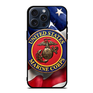 UNITED STATES US MARINE CORPS LOGO FLAG iPhone 15 Pro Max Case Cover