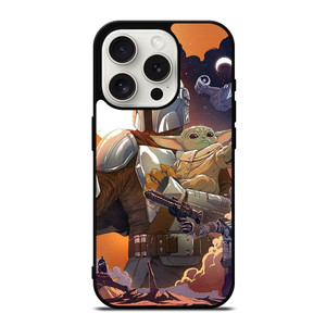 BABY YODA AND MANDALORIAN STAR WARS iPhone 15 Pro Case Cover BABY YODA AND MANDALORIAN STAR WARS iPhone 15 Pro Case Cover