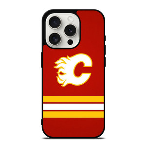 CALGARY FLAMES LOGO NHL HOCKEY TEAM ICON iPhone 15 Pro Case Cover