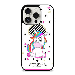 KATE SPADE NEW YORK LOGO CUTE UNICORN iPhone 15 Pro Case Cover