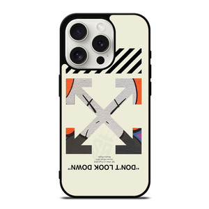 OFF WHITE KAWS LOGO DONT LOOK DOWN iPhone 15 Pro Case Cover