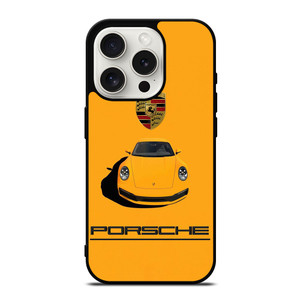 PORSCHE CAR LOGO YELLOW iPhone 15 Pro Case Cover PORSCHE CAR LOGO YELLOW iPhone 15 Pro Case Cover