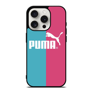 PUMA LOGO BLUE PINK ICON iPhone 15 Pro Case Cover
