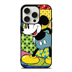 ROMERO BRITTO MICKEY MOUSE ART iPhone 15 Pro Case Cover