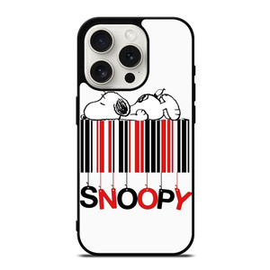 SNOOPY THE PEANUTS CARTOON BARCODE iPhone 15 Pro Case Cover
