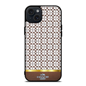 COACH NEW YORK ICON BROWN EMBLEM iPhone 15 Plus Case Cover