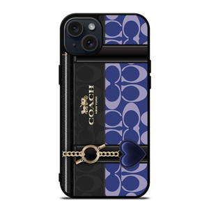 COACH NEW YORK LOGO BLUE BAG iPhone 15 Plus Case Cover