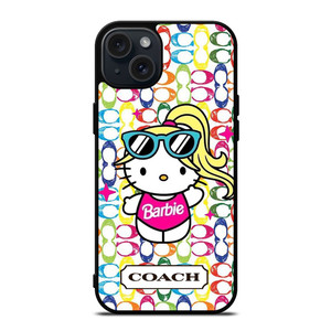 COACH NEW YORK LOGO HELLO KITTIE BARBIE iPhone 15 Plus Case Cover