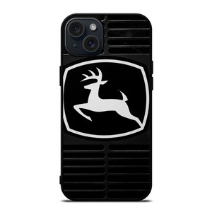 JOHN DEERE TRACTOR LOGO BLACK iPhone 15 Plus Case Cover