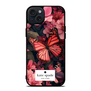 KATE SPADE NEW YORK FLOWER BUTTTERFLY iPhone 15 Plus Case Cover