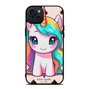 KATE SPADE NEW YORK LOGO PRETTY UNICORN iPhone 15 Plus Case Cover