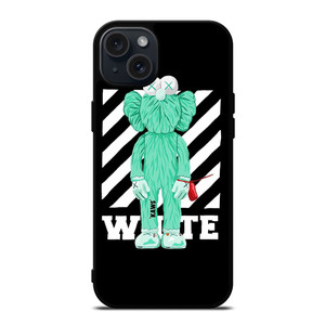 KAWS ICON OFF WHITE LOGO iPhone 15 Plus Case Cover