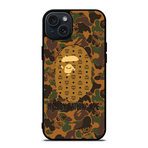 MCM MICHAEL CROMER MUNICH BATHING APE CAMO iPhone 15 Plus Case Cover