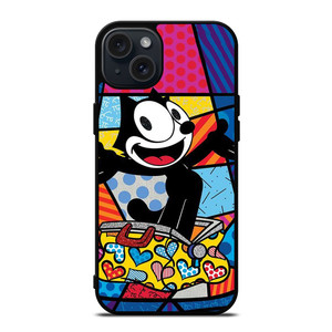 ROMERO BRITTO FELIX THE CAT ART iPhone 15 Plus Case Cover