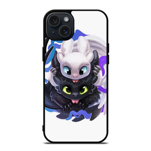 TOOTHLESS AND LIGHTFURY HOW TO TRAIN YOUR DRAGON iPhone 15 Plus Case Cover TOOTHLESS AND LIGHTFURY HOW TO TRAIN YOUR DRAGON iPhone 15 Plus Case Cover