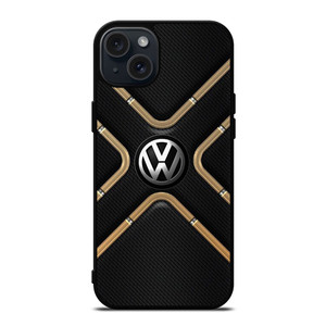 VOLKSWAGEN VW LOGO CARBON ICON iPhone 15 Plus Case Cover