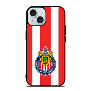 CLUB DEPORTIVO CHIVAS DE GUADALAJARA FOOTBALL LOGO iPhone 15 Case Cover CLUB DEPORTIVO CHIVAS DE GUADALAJARA FOOTBALL LOGO iPhone 15 Case Cover