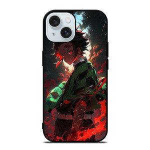 DEMON SLAYER TANJIRO KAMADO ANIME MANGA iPhone 15 Case Cover DEMON SLAYER TANJIRO KAMADO ANIME MANGA iPhone 15 Case Cover