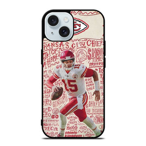 KANSAS CITY CHIEFS 15 PATRICK MAHOMES iPhone 15 Case Cover