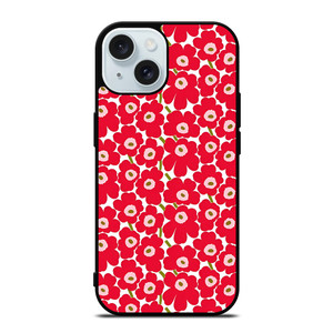 MARIMEKO PATTERN RED POPPY FLOWER iPhone 15 Case Cover