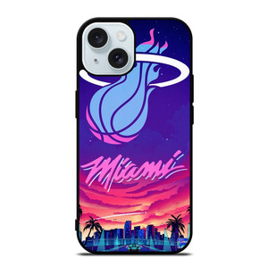 MIAMI HEAT BASKETBALL TEAM LOGO iPhone 15 Case Cover