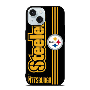 PITTSBURGH STEELERS FOOTBALL TEAM LOGO EST 1933 iPhone 15 Case Cover PITTSBURGH STEELERS FOOTBALL TEAM LOGO EST 1933 iPhone 15 Case Cover