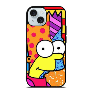 ROMERO BRITTO BART SIMPSONS ART iPhone 15 Case Cover