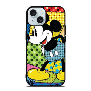 ROMERO BRITTO MICKEY MOUSE ART iPhone 15 Case Cover