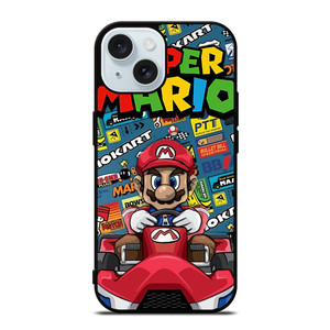 SUPER MARIO BROSS NINTENDO GAME MARIO CART iPhone 15 Case Cover SUPER MARIO BROSS NINTENDO GAME MARIO CART iPhone 15 Case Cover
