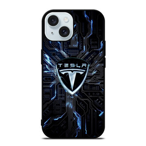 TESLA ELECTRIC CAR LOGO iPhone 15 Case Cover