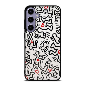KEITH HARING ART HEART FIGURES Samsung Galaxy S24 Plus Case Cover
