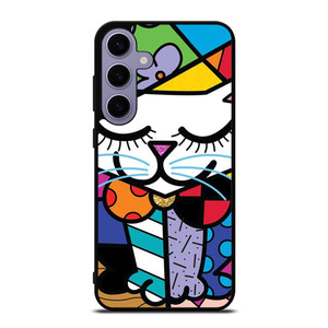 ROMERO BRITTO SERENE CAT ART Samsung Galaxy S24 Plus Case Cover ROMERO BRITTO SERENE CAT ART Samsung Galaxy S24 Plus Case Cover