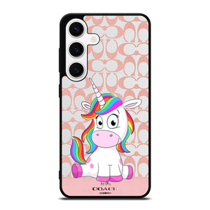 COACH NEW YORK LOGO CUTE UNICORN Samsung Galaxy S24 Case Cover