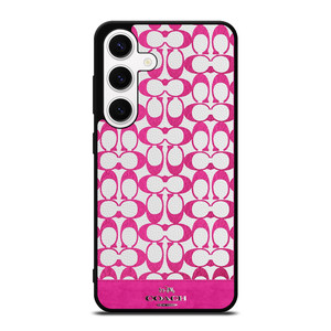COACH NEW YORK LOGO PATTERN PINK EMBLEM Samsung Galaxy S24 Case Cover