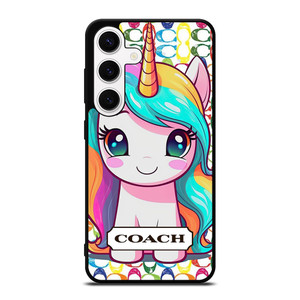 COACH NEW YORK LOGO PRETTY UNICORN Samsung Galaxy S24 Case Cover