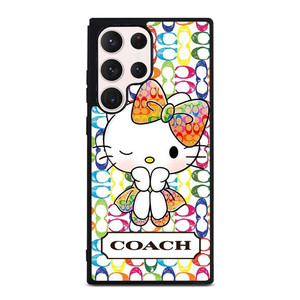 COACH NEW YORK LOGO CUTE HELLO KITTY Samsung Galaxy S23 Ultra Case Cover