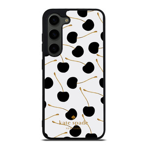 KATE SPADE NEW YORK LOGO BLACK CHERRIES Samsung Galaxy S23 Plus Case Cover
