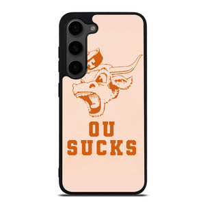 TEXAS LONGHORN ICON OU SUCKS LOGO FOOTBALL UNIVERSITY Samsung Galaxy S23 Plus Case Cover