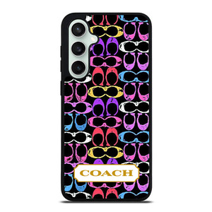 COACH NEW YORK COLORFULL BLACK PATTERN EMBLEM Samsung Galaxy S23 FE Case Cover