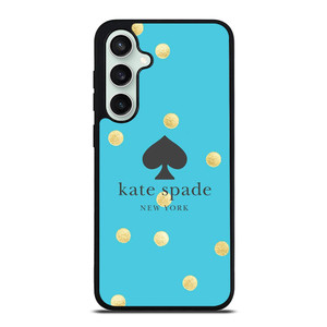 KATE SPADE NEW YORK LOGO BLUE GOLDEN POLKADOTS Samsung Galaxy S23 FE Case Cover