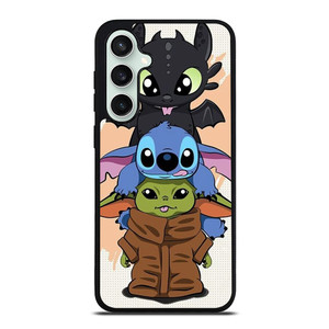 TOOTHLESS STITCH BABY YODA CUTE CARTOON Samsung Galaxy S23 FE Case Cover TOOTHLESS STITCH BABY YODA CUTE CARTOON Samsung Galaxy S23 FE Case Cover
