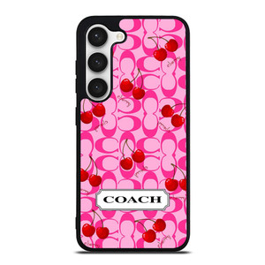 COACH NEW YORK LOGO CHERRY Samsung Galaxy S23 Case Cover