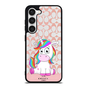 COACH NEW YORK LOGO CUTE UNICORN Samsung Galaxy S23 Case Cover