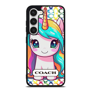 COACH NEW YORK LOGO PRETTY UNICORN Samsung Galaxy S23 Case Cover