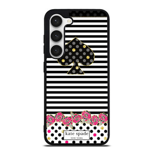 KATE SPADE NEW YORK LOGO STRIPES POLKADOTS Samsung Galaxy S23 Case Cover KATE SPADE NEW YORK LOGO STRIPES POLKADOTS Samsung Galaxy S23 Case Cover
