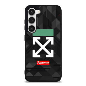 OFF WHITE LOGO SUPREME ICON Samsung Galaxy S23 Case Cover