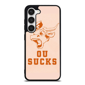 TEXAS LONGHORN ICON OU SUCKS LOGO FOOTBALL UNIVERSITY Samsung Galaxy S23 Case Cover