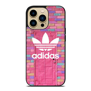 ADIDAS LOGO PINK WALL iPhone 14 Pro Max Case Cover