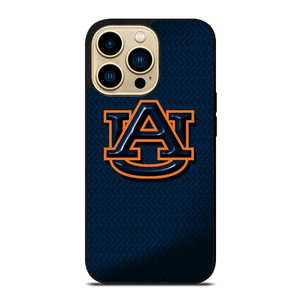 AUBRUN TIGERS FOOTBALL UNIVERSITY TEAM LOGO BLUE iPhone 14 Pro Max Case Cover