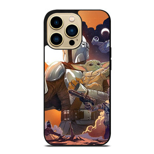 BABY YODA AND MANDALORIAN STAR WARS iPhone 14 Pro Max Case Cover BABY YODA AND MANDALORIAN STAR WARS iPhone 14 Pro Max Case Cover